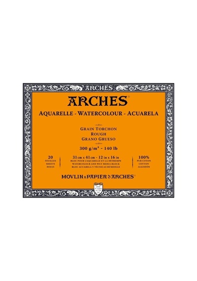 Arches Yüksek Dokulu Suluboya Bloğu 300g 31 X 41 2