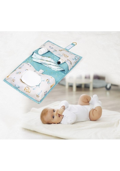 Morbebe Baby Alt Bakım Çantası - Bebek Alt Bakım Çantası (Mavi) 24X44