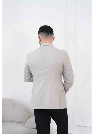 Dupont Classics Dupont Keten Slim Fit 6 Drop Sivri Yaka Çift Yırtmaçlı Erkek Blazer Ceket Metalik Dupont Classics Dupont Keten Slim Fit 6 Drop Sivri Yaka Çift Yırtmaçlı Erkek Blazer Ceket Metalik