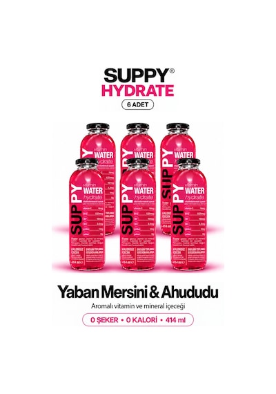 Suppy Vitamin Water Hydrate 6 Adet 414 Ml