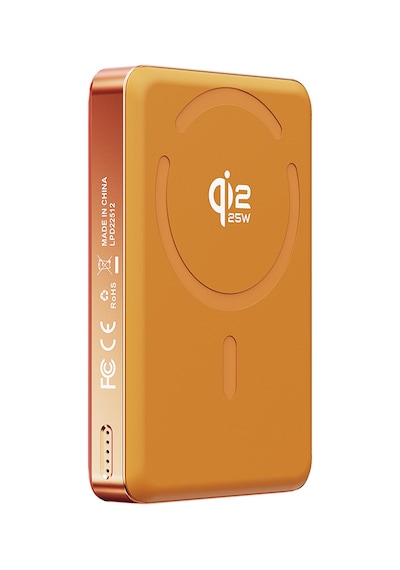 Lenyes Pw1018d 35w Dijital Led Göstergeli Qi2 Teknolojili Wireless Powerbank 25w 10000mah Turuncu