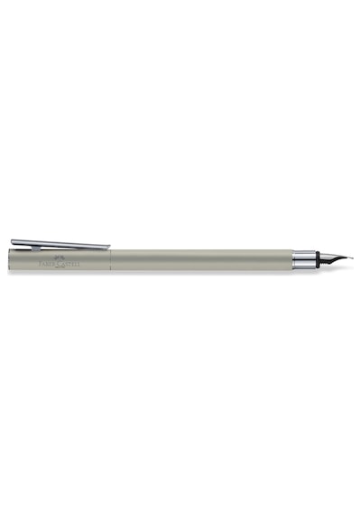 Faber-castell 342100 - Dolma Kalem Neo Slim Paslanmaz Çelik, Uç Genişliği M, Gümüş Mat 165-Koyu Yeşil