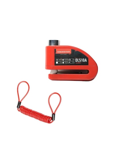 Kn Master Dl510a 10 Mm. Alarmlı Disk Kilidi + Hatırlatma Kablosu