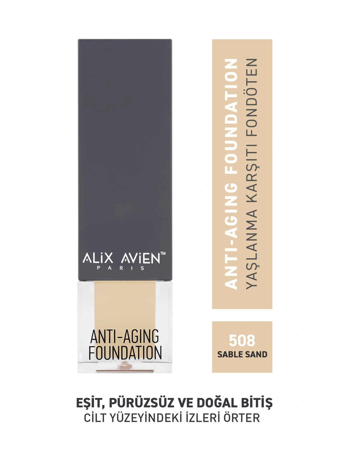 Alix Avien Vitamin İçeren Nemlendirici SPF15+ Fondöten  Foundation 508 Sable Sand