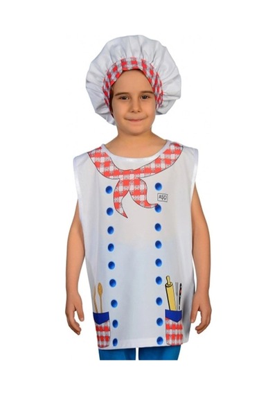 And-5118 Aşçı Kostümü Beyaz
