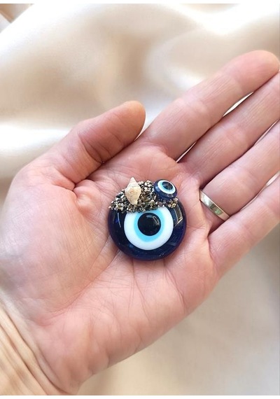 Magnet Nazar Boncuğu Deniz Kabuklu Magnet Mıknatıslı Buzdolabı Süsü 3 Cm