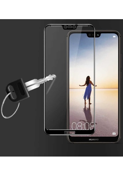 Huawei P20 Ekranı Tam Kaplayan Düz Cam Koruyucu 001