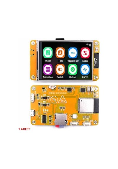 Esp32-2432s028r 2.8 İnch Rezistif Dokunmatik Tft Lcd Modül 240x320 Pixel Rgb Led Ldr Usb Uart Io