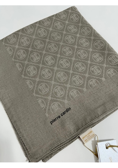 Pierre Cardin Elegans Monogram Eşarp - 1090750 -982 Vizon Vizon