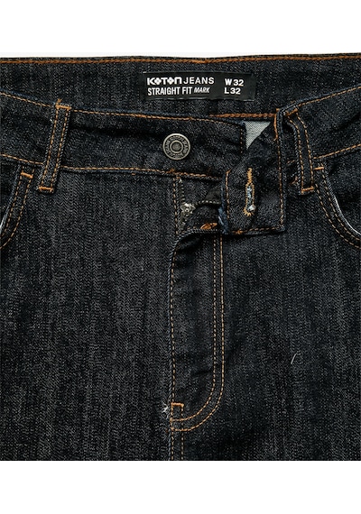 Koton Normal Bel Pamuklu Straight Fit Jean Pantolon - Mark Jean Koyu İndigo 7wam40142nd