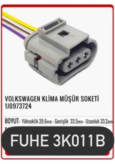 Fhe 3k011b Volkswagen Klima Müşür Soketi 1j0973724