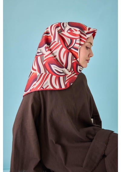 Silk Home Twill İpek Eşarp 11471-16 Kırmızı, Bordo, Antrasit, Beyaz, Koyu Mor