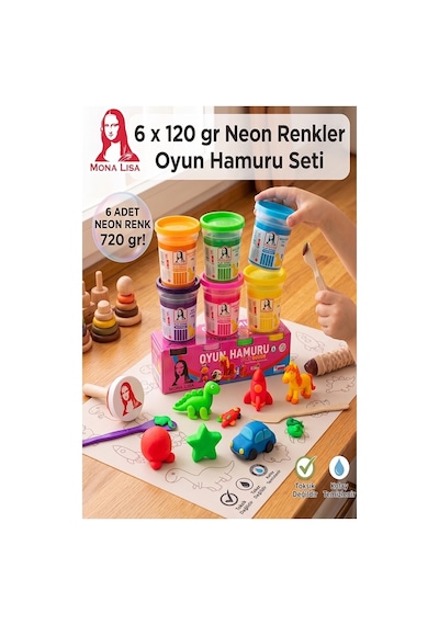 Oyun Hamuru 18 Renk 1 Paket Monalisa 18 Li Oyun Hamuru Kurumaya Karşı Dirençli Okul Öncesi Kreş Yumuşak Çok Renkli