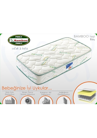 Babyhopeankara 70X180 Bamboo Ortopedik Yaylı Yatak Tek Kişilik Bamboo Yatak