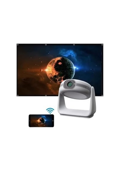 Otomatik Focus Yüksek Lümen Tam Yüksek Çözünürlüklü 3d Desteği Lcd Android Wifi Bluetooth 4k Projeksiyon Cihaz