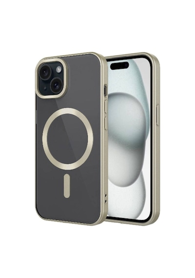 Apple Uyumlu iPhone 15 Kılıf Mat Tasarımlı M-safe Wireless Şarj Özellikli Zore Mat Setro Kapak Sarı