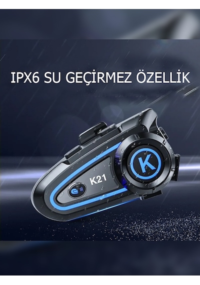 K21 Motosiklet Kask Interkom Rgb Işıklı