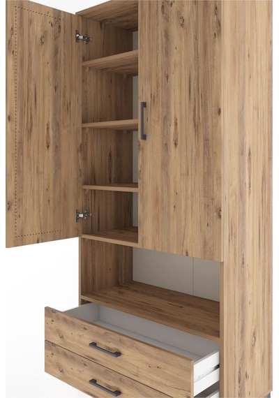 Hyperion Dolap 5 Raflı 2 Çekmeceli 2 Kapaklı 88x44x195 Çam-çam Atlas Çam Hyperion Dolap 5 Raflı 2 Çekmeceli 2 Kapaklı 88x44x195 Çam-çam Atlas Çam