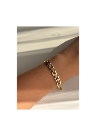 Gold Kuyumcu İşçilikli Taşlı Ashley Bileklik -kararma Yapmaz- Altın 66150799