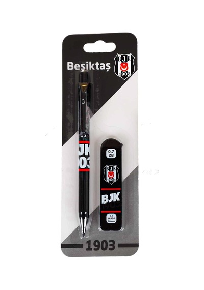 Lisanslı Beşiktaş Versatil Uçlu Kalem , 0.7 Mm Uç Ve Silgi Seti Altın