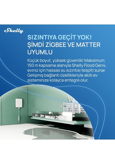 Shelly Flood Gen4 Akıllı Su Kaçak Sensörü