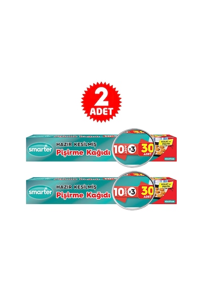 Smarter Hazır Kesilmiş Yağlı Pişirme Kağıdı 2 x 30 Adet