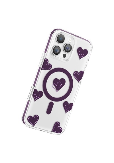 İphone 16 Pro Max Uyumlu Kılıf M-safe Şarj Özellikli Zore Paris Elvo Sert Pc Kapak Bordo
