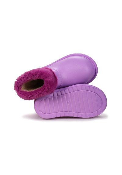 Kiko Kids Geta Su Geçirmez İçi Kürklü Kız Çocuk Eva Yağmur Kar Çizme Lila Lila