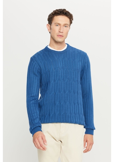 AC&Co / Altınyıldız Classics Erkek Havacı Mavi Standart Fit Normal Kesim Bisiklet Yaka Jakarlı Yünlü Triko 4A4923100209HVMXXL Mavi AC&Co / Altınyıldız Classics Erkek Havacı Mavi Standart Fit Normal Kesim Bisiklet Yaka Jakarlı Yünlü Triko 4A4923100209HVMXXL Mavi