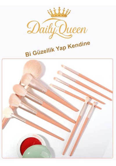 Daily Queen Yüksek Kalite 11 Li Şanpanmay Renk Makyaj Fırça Seti