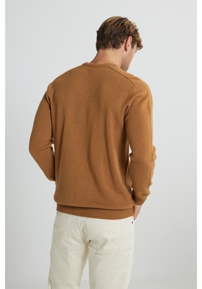 AC&Co / Altınyıldız Classics Erkek Camel Yünlü Dikişsiz Sıcak Tutan Standart Fit Normal Kesim Bisiklet Yaka Armürlü Triko Kazak CAMEL AC&Co / Altınyıldız Classics Erkek Camel Yünlü Dikişsiz Sıcak Tutan Standart Fit Normal Kesim Bisiklet Yaka Armürlü Triko Kazak CAMEL