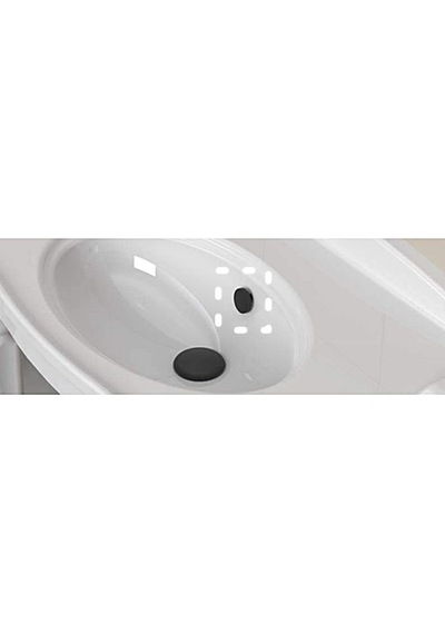 Yt315 Üniversal Seramik Lavabo Su Taşma Delik Yüzüğü Mat Siyah Diğer
