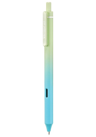 Wrıtech W-0171 Aurora 0,7mm Mavi Jel Kalem - 72'li Stand Ahşap
