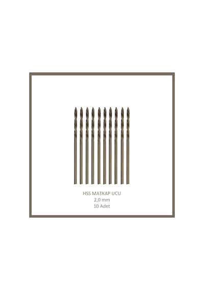 Hss Matkap Ucu 2 Mm, Metal, Ahşap, Plastik İçin 10 Adet