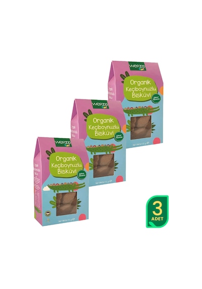 Wefood Kids Organik Keçiboynuzlu Bisküvi 55 gr 3'lü