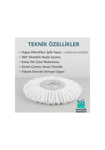 Motek Süper Emici Mikrofiber Paspas 3 Adet Yedek