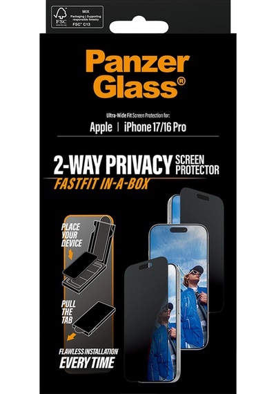 Panzerglass Privacy Screen Protector W Black Frame Apple Uyumlu iPhone 17 16 Pro Ultra wide Fit F