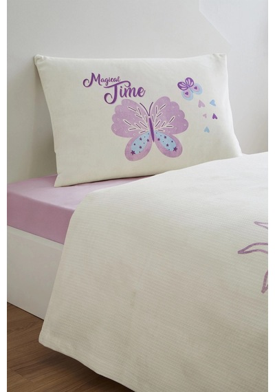 Özdilek Rf-magical Time Lila-lastikli Çarşaf Tek Kiş. Pike Takımı