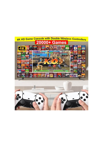 M15 Pro Game Stick Retro Oyun Konsolu 2 Kablosuz Kol 64 Gb 20000 Oyun Tv Ps1 Hdmı 4k Arcade Oyunları