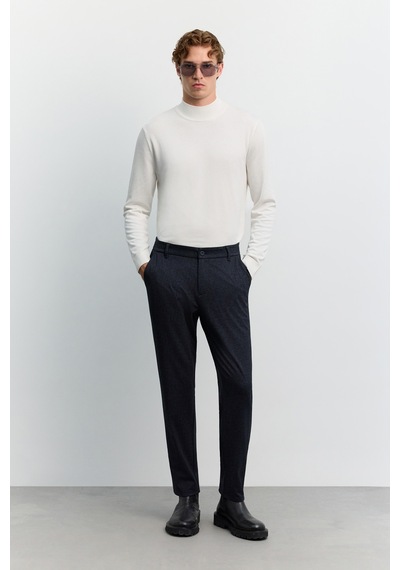 Avva Erkek Lacivert Klasik Bel Yanı Lastikli Soft Touch Relaxed Fit Pantolon A62y3068