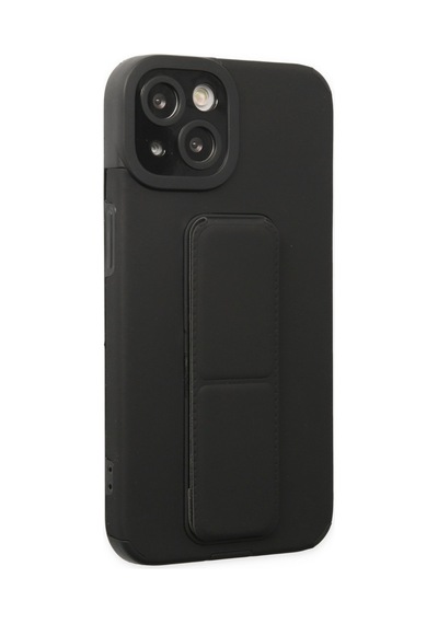 Apple iPhone Uyumlu  14 Plus Kılıf Mega Standlı Silikon -  Siyah
