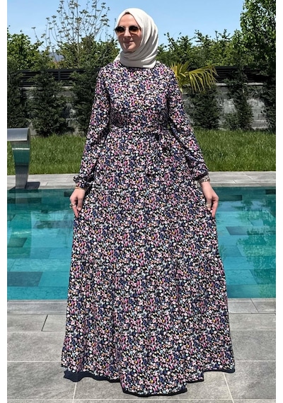 Rabia Şamlı Hale Elbise Siyah Normal