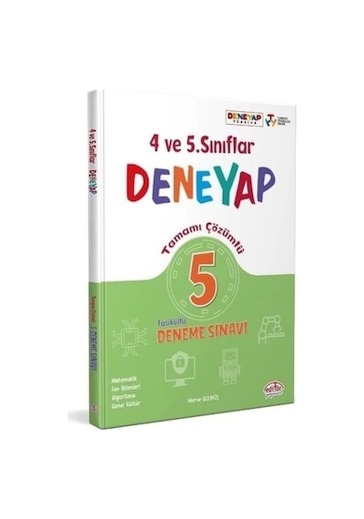 4. ve 5. Sınıflar Deneyap Tamamı Çözümlü 5 Fasiküllü Deneme Sınavı  -  Merve Gülmüş  -  Editör