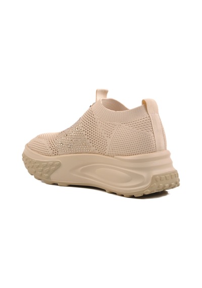 Bej Triko Hafif Kadın Sneaker 25y305-4 Z Bej