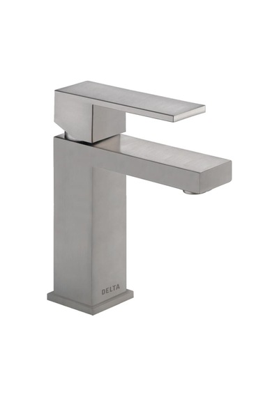 Faucet Modern Tek Delikli Banyo Musluğu Fırçalanmış Nikel, Tek Kollu Banyo Musluğu, Gider Montajı, Paslanmaz Çel