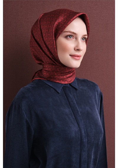 Armine Sura İpek Eşarp 2026-2027 - Sonbahar Kış-asm9622 Kırmızı