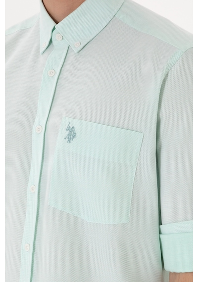 U.S. Polo Assn. Erkek Mint Regular Fit Cepli Gömlek 50306340-VR090