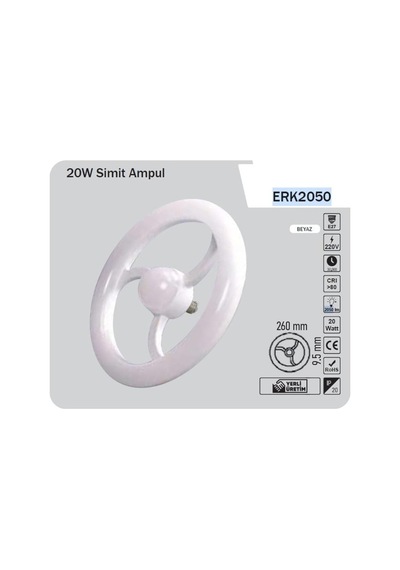 Simit Led Ampül 20w Beyaz Işık Erkled