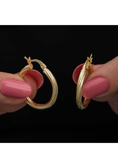 Gümüş Gold 3 Mm Burgu Şarnel Küpe Çok Renkli 76990161