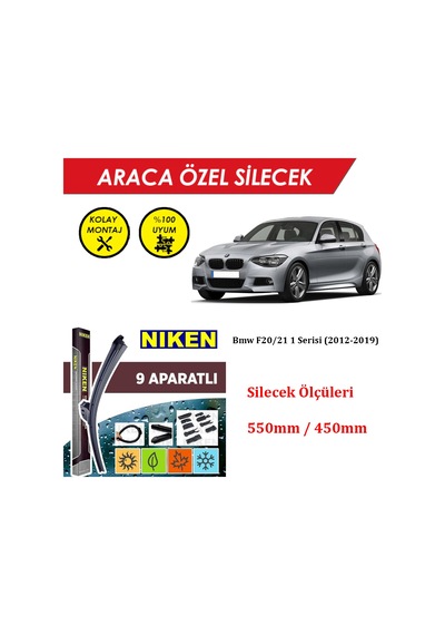 Bmw F20 F21 1 Serisi Ön Cam Silecek Takımı 2012-2019